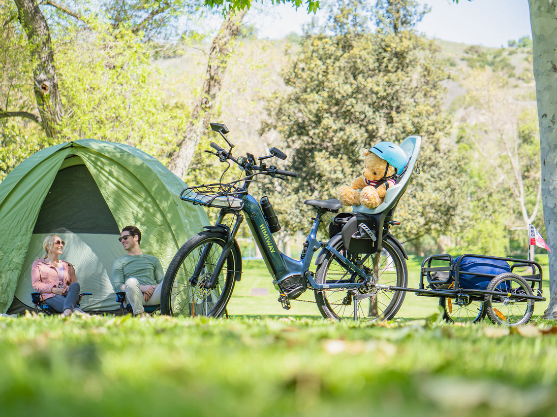 Himiway A7 e-bike at a campsite