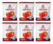 Legacy Food Storage 25 Serving Freeze-Dried Apple Slices Pouch - 6 pack showing all six pouches together