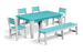 LuxCraft Island side chairs at a rectangular poly dining table