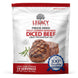 Legacy Food Storage 19 Servings - 1 lb Freeze-Dried Diced Beef - 6 pack pouch packaging front view