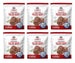 Legacy Food Storage 19 Servings - 1 lb Freeze-Dried Diced Beef - 6 pack showing all six pouches together