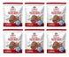 Legacy Food Storage 19 Servings - 1 lb Freeze-Dried Diced Beef - 6 pack showing all six pouches together