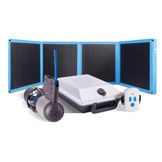 Bixpy K-1 electric outboard kit with SUN80 solar panel