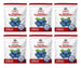 Legacy Food Storage 60 Serving Freeze-Dried Blueberries Pouch - 6 pack showing all six pouches together