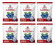 Legacy Food Storage 60 Serving Freeze-Dried Blueberries Pouch - 6 pack showing all six pouches together