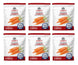 Legacy Food Storage 35 Serving Dehydrated Carrots Pouch - 6 pack showing all six pouches together
