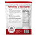 Legacy Food Storage 33 Serving Cheese Blend Powder Pouch - 6 pack pouch packaging, back view