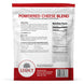 Legacy Food Storage 33 Serving Cheese Blend Powder Pouch - 6 pack pouch packaging, back view