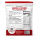 Legacy Food Storage 19 Servings - 1 lb Freeze-Dried Diced Chicken - 6 pack pouch packaging back view