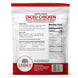 Legacy Food Storage 19 Servings - 1 lb Freeze-Dried Diced Chicken - 6 pack pouch packaging back view