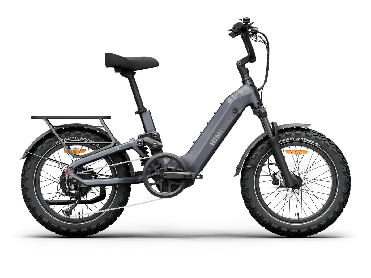 Himiway D5 2.0 20 inch e-bike in Space Grey, side view