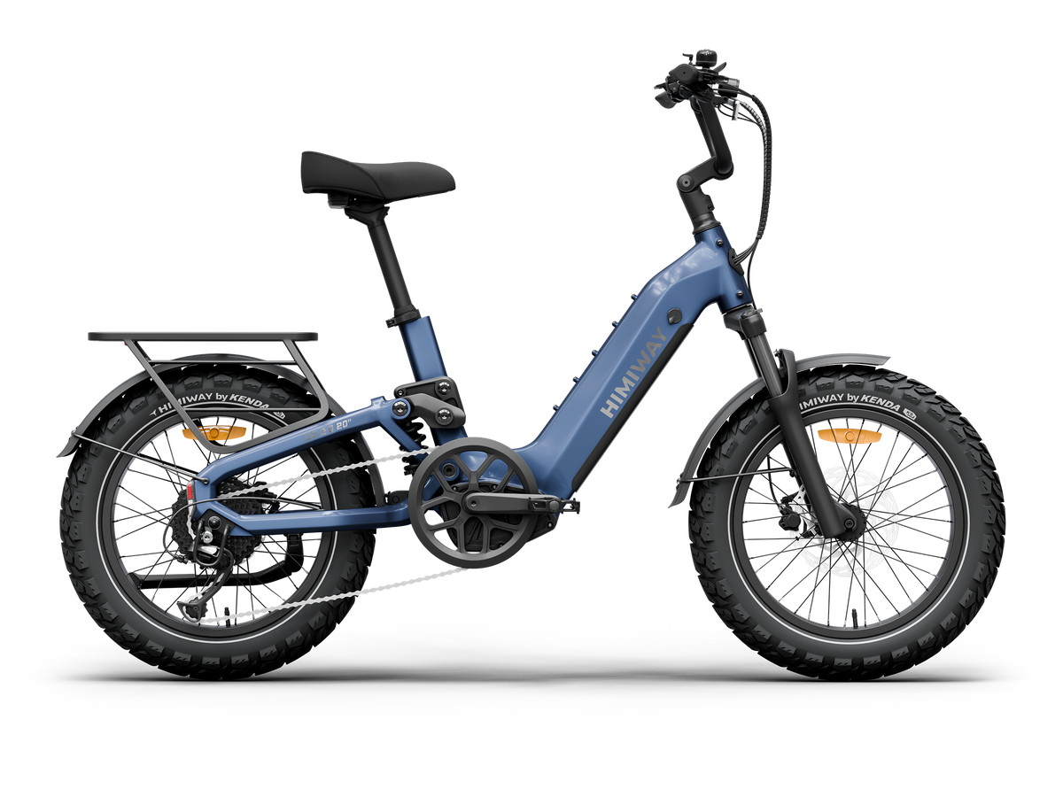Himiway D5 2.0 20 inch e-bike in Midnight Blue, side view