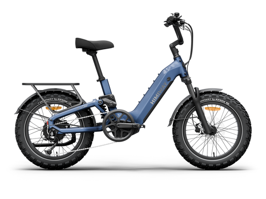 Himiway D5 2.0 20 inch e-bike in Midnight Blue, side view
