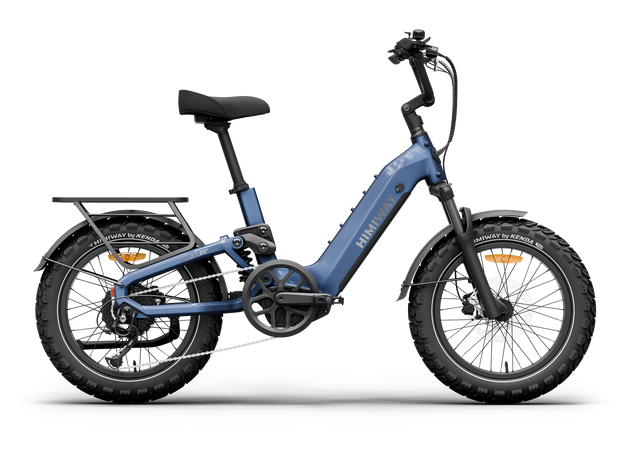 Himiway D5 2.0 20 inch e-bike in Midnight Blue, side view