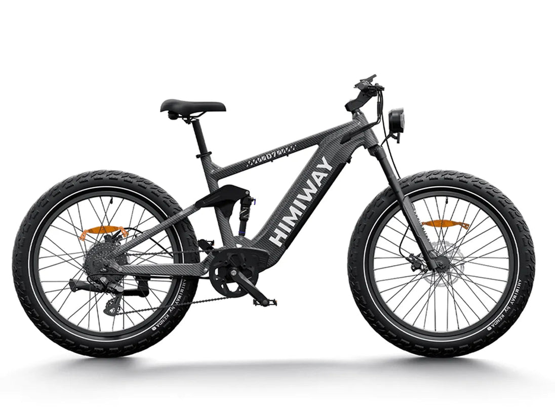 Himiway D7 full-suspension fat tire e-bike, side view