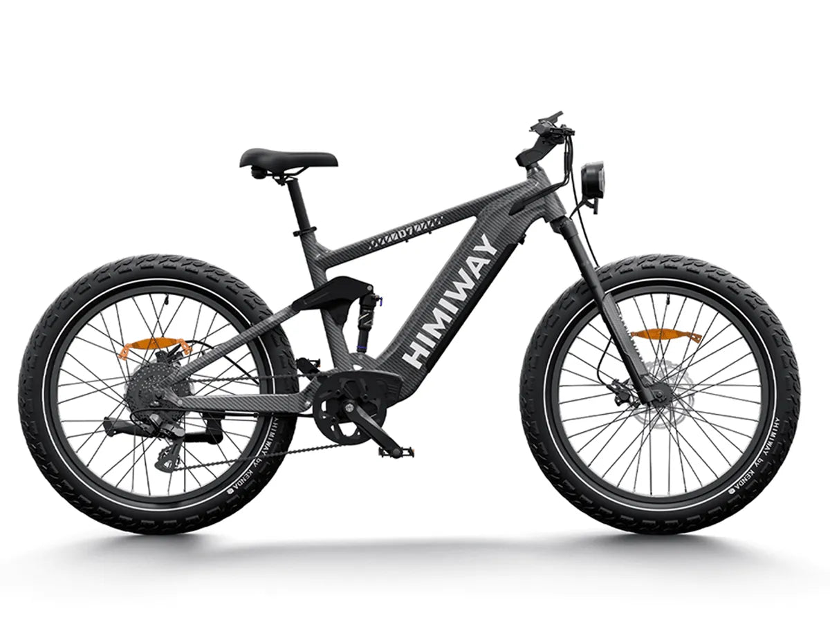 Himiway D7 full-suspension fat tire e-bike, side view