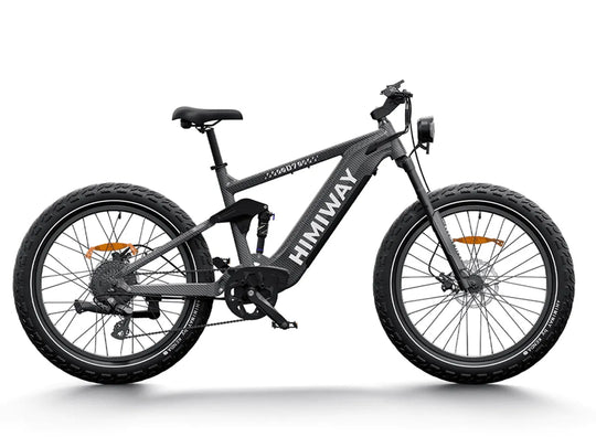 Himiway D7 full-suspension fat tire e-bike, side view