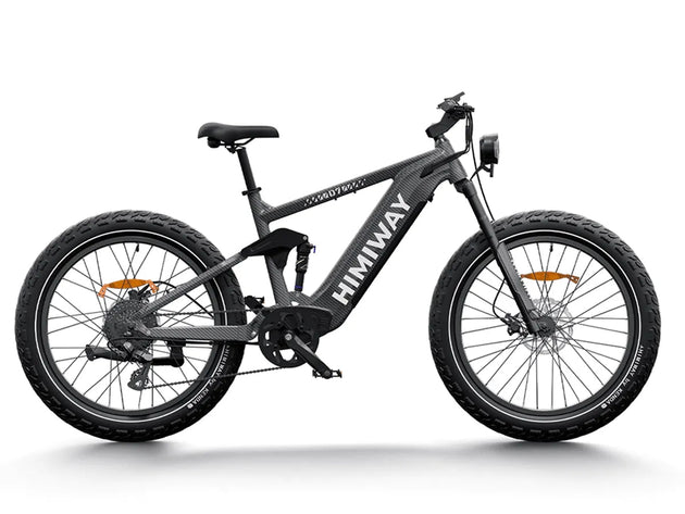 Himiway D7 full-suspension fat tire e-bike, side view