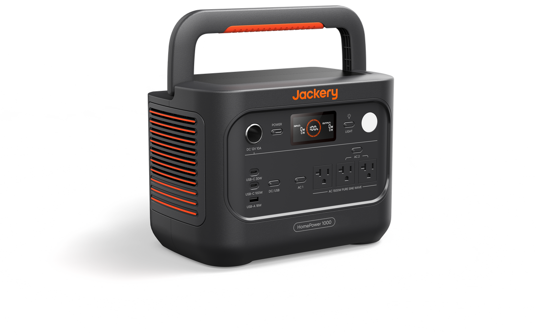 Jackery HomePower 1000 v2 portable power station in Black, second perspective view