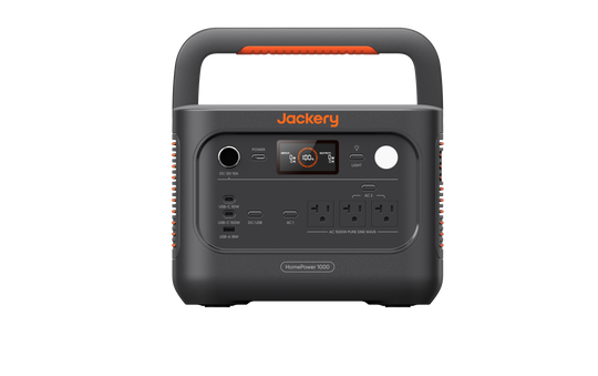 Jackery HomePower 1000 v2 portable power station in Black, alternate front view