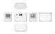 Jackery HomePower 1000 v2 in White, six-view diagram showing all sides
