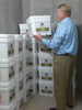 Legacy Food Storage 120 Serving Entrée Bucket stacked storage buckets