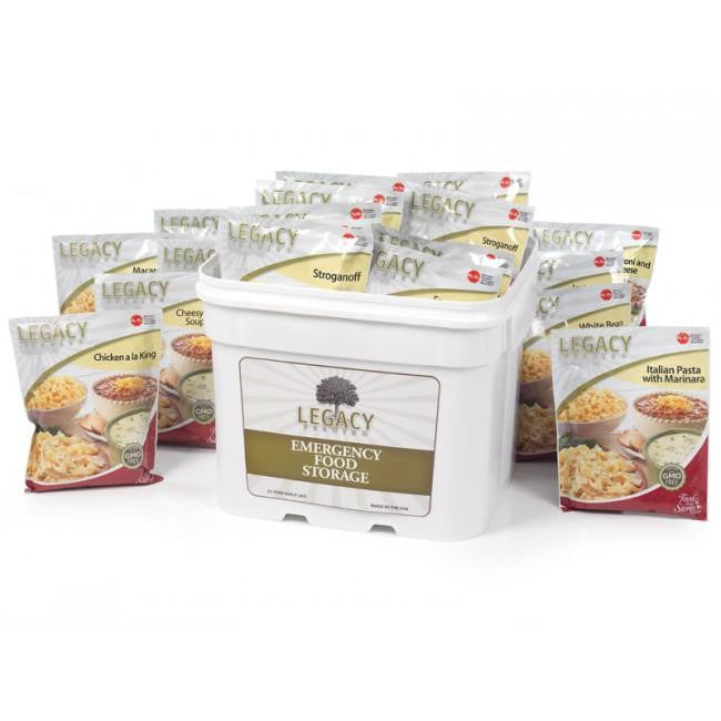 Legacy Food Storage 120 Serving Entrée Bucket emergency food supply bucket with entree servings