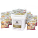 Legacy Food Storage 60 Serving Certified Gluten Free Entrée Bucket emergency food contents and serving details graphic
