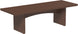 LuxCraft Urban 3' x 8' rectangular poly dining table in Chestnut Brown