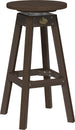 LuxCraft poly swivel bar stool in Brazilian Walnut