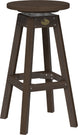 LuxCraft poly swivel bar stool in Brazilian Walnut