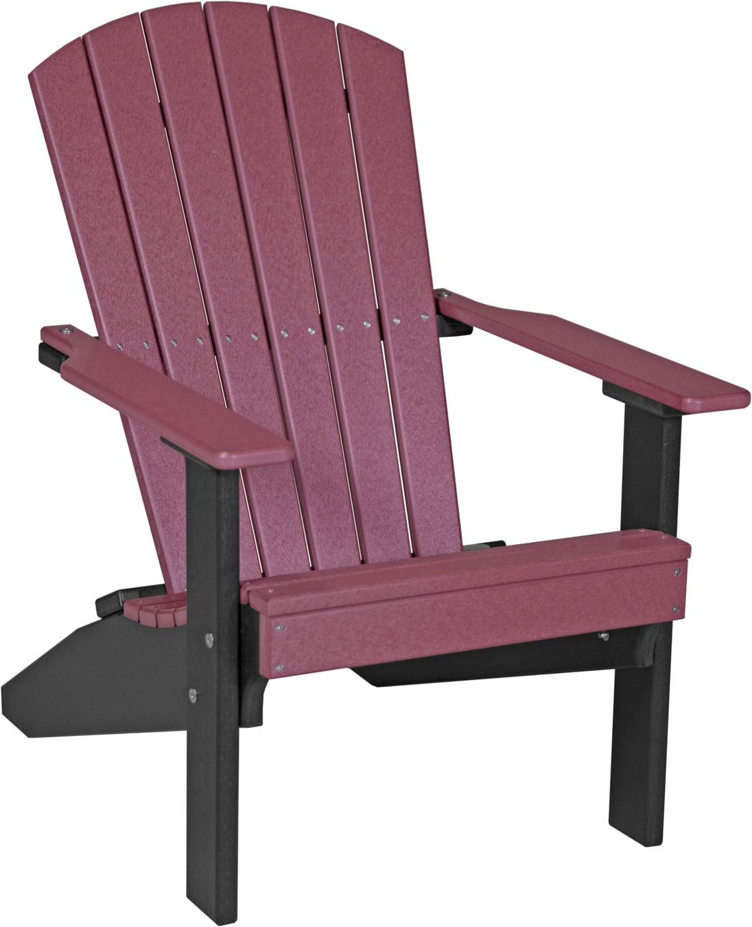 LuxCraft Lakeside poly Adirondack chair in Cherrywood and Black