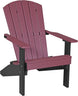 LuxCraft Lakeside poly Adirondack chair in Cherrywood and Black