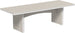 LuxCraft Urban 3' x 8' rectangular poly dining table in Birch and White