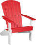 LuxCraft Lakeside poly Adirondack chair in Red and White