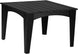 LuxCraft Island 44 inch square poly dining table in Black