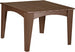 LuxCraft Island 44 inch square poly dining table in Chestnut Brown