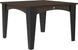 LuxCraft Island 44 inch square poly dining table in Brazilian Walnut and Black