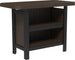 LuxCraft poly outdoor serving bar in Brazilian Walnut and Black