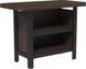 LuxCraft poly outdoor serving bar in Brazilian Walnut and Black
