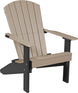 LuxCraft Lakeside poly Adirondack chair in Weatherwood and Black