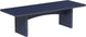 LuxCraft Urban 3' x 8' rectangular poly dining table in Patriot Blue and Slate