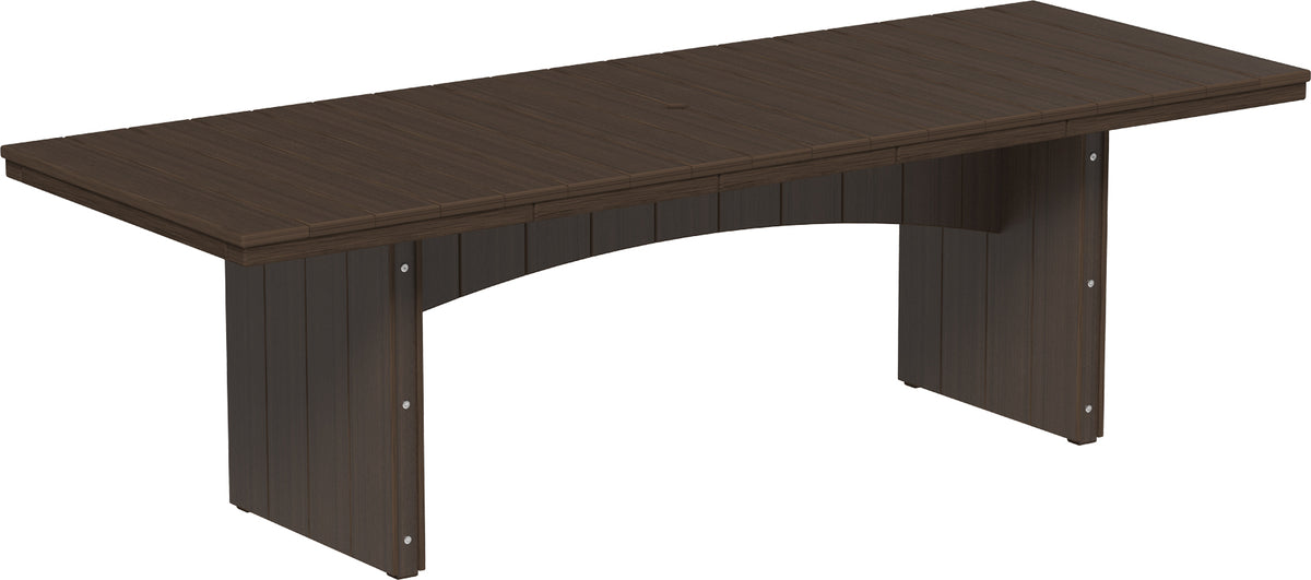 LuxCraft Urban 3' x 8' rectangular poly dining table in Brazilian Walnut