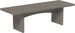 LuxCraft Urban 3' x 8' rectangular poly dining table in Coastal Gray