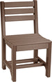 LuxCraft Island poly dining side chair in Chestnut Brown
