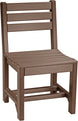 LuxCraft Island poly dining side chair in Chestnut Brown