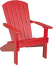 LuxCraft Lakeside poly Adirondack chair in Red