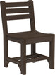 LuxCraft Island poly dining side chair in Brazilian Walnut
