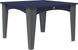 LuxCraft Island 44 inch square poly dining table in Patriot Blue and Slate