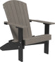 LuxCraft Lakeside poly Adirondack chair in Coastal Gray and Black